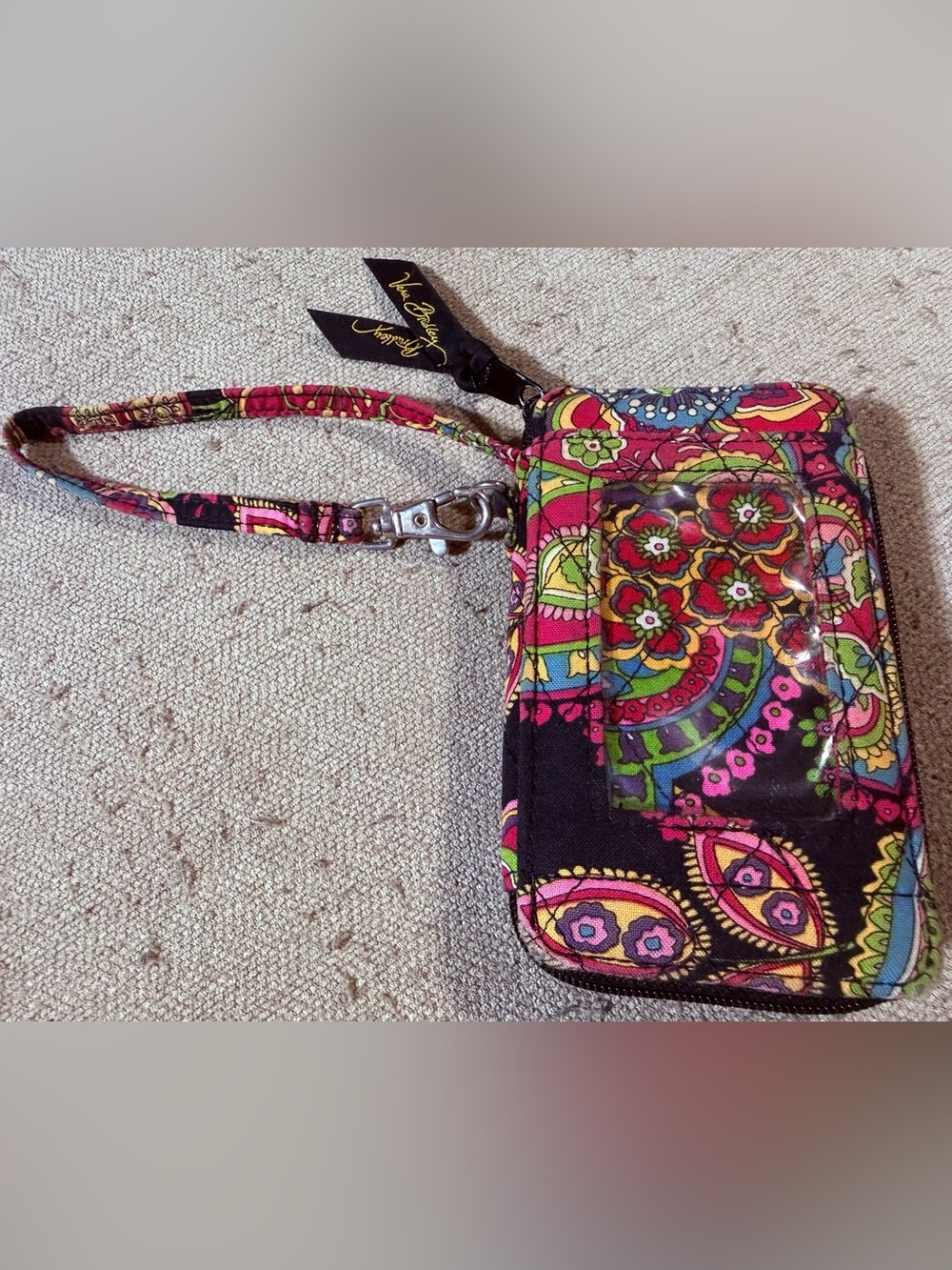 Vera Bradley Pink Multicolor Floral Crossbody Wallet